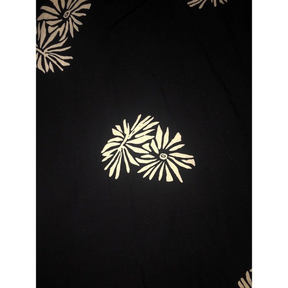 Ladies Maxi Skirt One Sz MEDIUM Black Cream Floral by Wind River Side Zip A Line - Picture 6 of 6